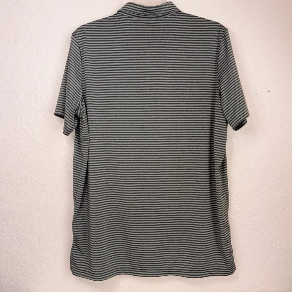 RLX Golf Polo men’s XL Ralph Lauren Gray Striped‎ Short Sleeve Moisture Wicking